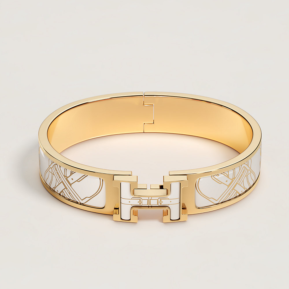 HERMES H バングル ホワイト HERMES 【新品未使用】エルメス クリックH PM バングル ブレスレット